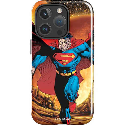DC Comics Superman Action Pose Art By Jim Lee iPhone 16 Pro Impact Case